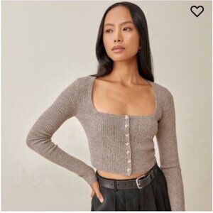 Reformation - Idina Cashmere Cropped Cardigan